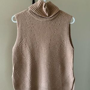Madewell Sleeveless Turtleneck High-Low Sweater
